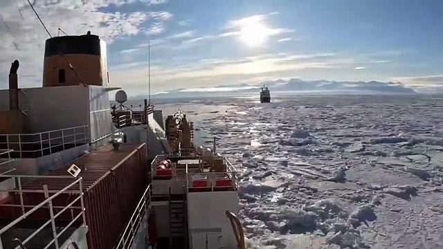Cruise ship is freed by US Cutter after getting stuck in Antarctic ice