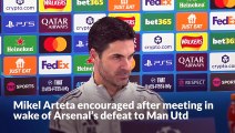 Mikel Arteta encouraged after meeting in wake of Arsenal’s defeat to Man Utd