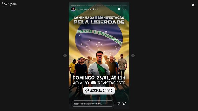 Stories Caminhada Nikolas Ferreira - 25.01.2026
