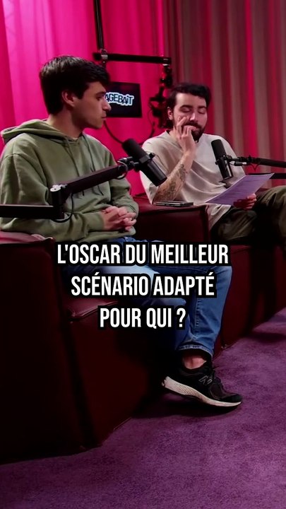 l'oscar du meilleur scénario adapté pour qui ?