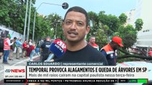 Previsão do Tempo: Temporal em SP causa alagamentos, queda de árvores e trava o trânsito