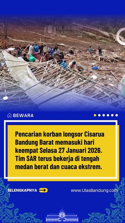 Longsor Cisarua Bandung Barat Hari Keempat 48 Jenazah Dievakuasi 30 Korban Teridentifikasi