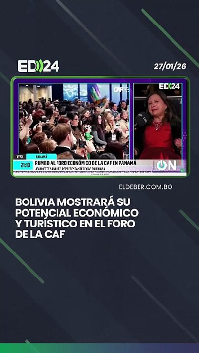 Bolivia se proyecta internacionalmente en el Foro Económico de la CAF, donde presentará su potencial en comercio, turismo, recursos naturales y servicios. Jeanette Sánchez, representante de la CAF en Bolivia, destacó que el país tiene un rol protagónico e