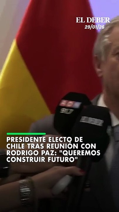 Presidente electo de  Chile tras reunión con Rodrigo Paz: "Queremos construir futuro"