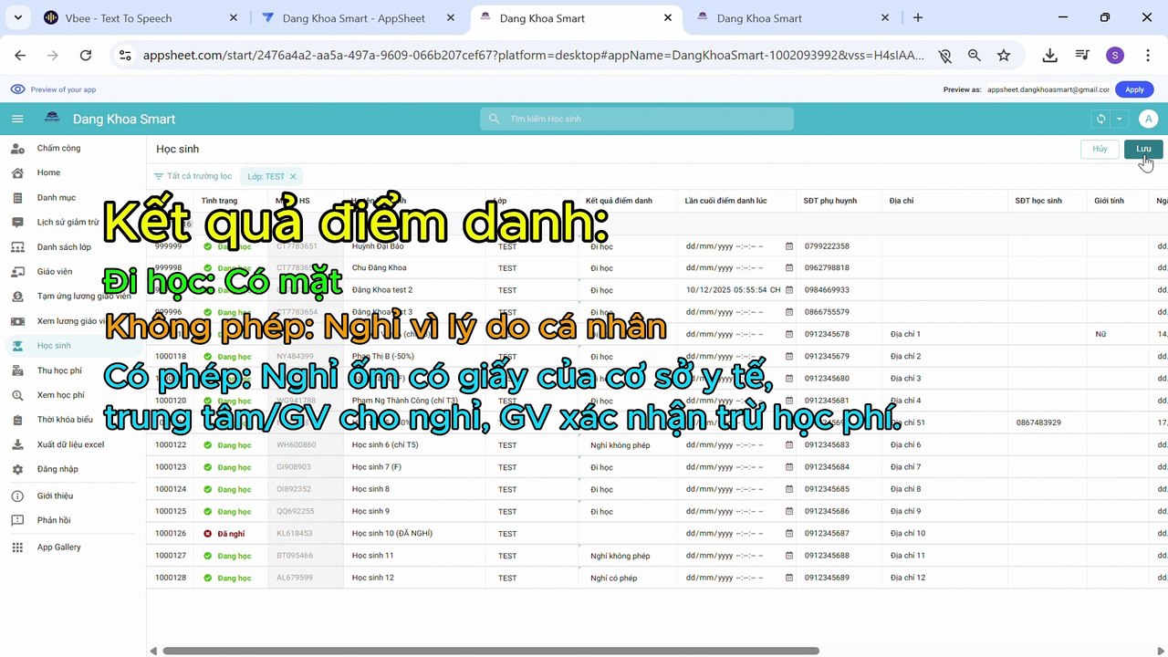 11 Điểm danh