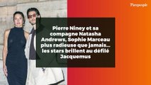 Pierre Niney et sa compagne Natasha Andrews, Sophie Marceau plus radieuse que jamais... les stars brillent au défilé Jacquemus