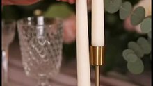 Leor & Lair Ivory Candlesticks Pack of 8 – 6 Inch Unscented Taper Candles with 5 Hour Burn