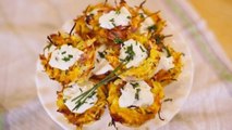 Another Side Dish Win: Potato Nests with Honey-Glazed Ham