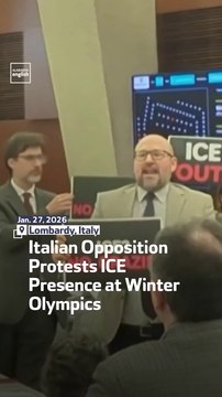 Italian Opposition Protests ICE Presence at Winter Olympics