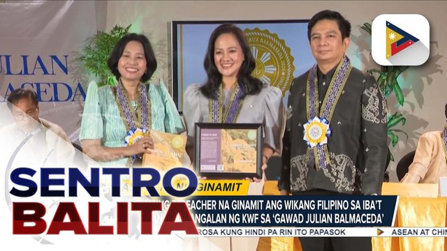 Mga natatanging reseacher na ginamit ang wikang Filipino sa iba’t ibang larangan, pinarangalan ng KWF sa ‘Gawad Julian Balmaceda’