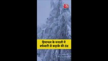 मनाली में बर्फबारी से कड़ाके की ठंड