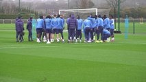 Tottenham train for Eintracht Frankfurt Champions League game