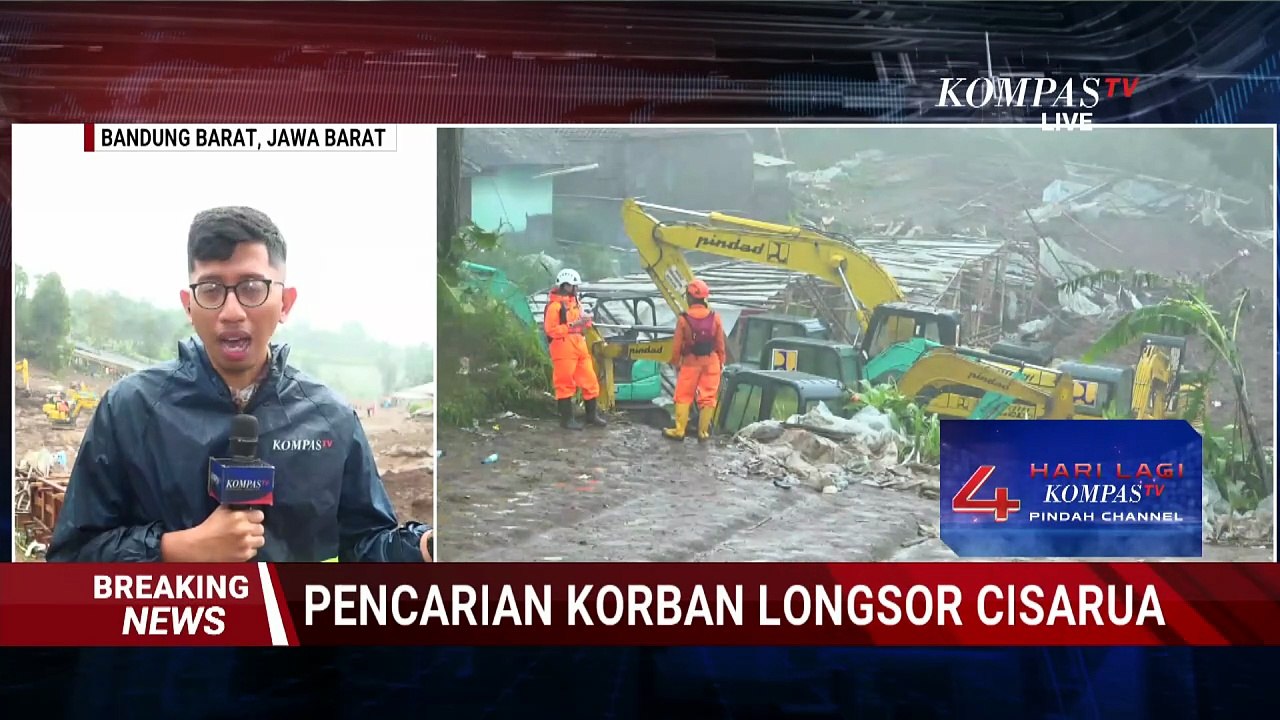 Terkini! Tim SAR Lanjutkan Pencarian Korban Longsor Cisarua Bandung, Sempat Diguyur Hujan