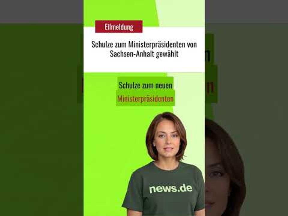 Schulze zum Ministerpräsidenten von Sachsen-Anhalt gewählt