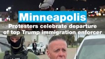 Minneapolis: Protesters celebrate departure of top Trump immigration enforcer