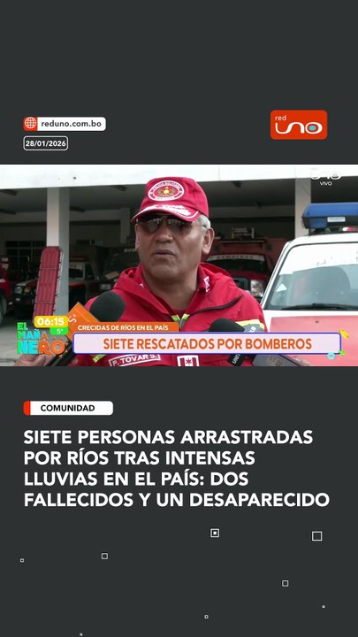 Siete personas arrastradas por ríos tras intensas lluvias en el país: dos fallecidos y un desaparecido