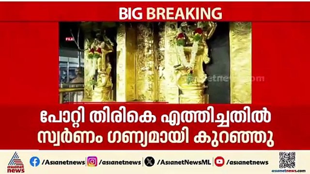 'ശബരിമല കട്ടിളപ്പാളികൾ മാറ്റിയിട്ടില്ല, കവർന്നത് ചെമ്പ് പാളികൾ പൊതിഞ്ഞ സ്വർണ്ണം'