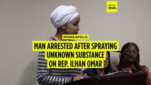 Man arrested after spraying unknown substance on Rep. Ilhan Omar