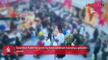 Yer: İstanbul! Çinli turiste hanutçu dayağı: Her şey kameraya yansıdı