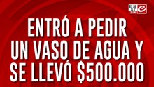 Mujer entró a pedir un vaso de agua... ¡y se terminó robando 500 mil pesos!