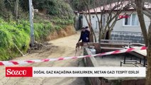 Evin bahçesinde doğal gaz kaçağına bakılırken, metan gazı tespit edildi