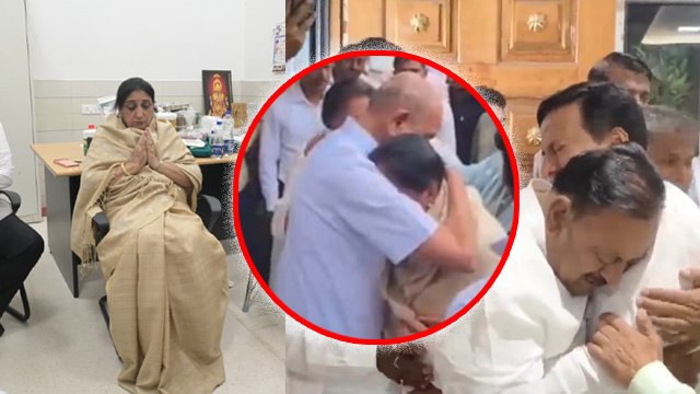 Ajit Pawar Plane Crash: Wife Sunetra Pawar Crying, Meets Family Members, NCP Supporters Emotional