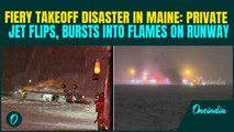 U.S. BREAKING: Private Jet FLIPS During Takeoff, 7 Dead as FIERY CRASH Unfolds at Bangor Airport