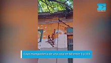 Cayó mampostería de una casa en 60 entre 1 y 115: vecinos advirtieron que "puede matar a cualquiera"