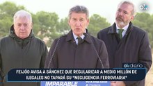Feijóo avisa a Sánchez que regularizar a medio millón de ilegales no tapará su "negligencia ferroviaria"