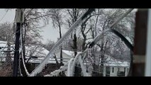 Heavy ice accumulation during winter storm in Kentucky, USA