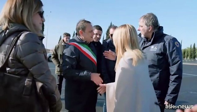 Meloni a Niscemi, sopralluogo sulle zone colpite e riunione operativa