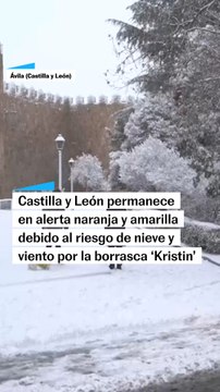 Fuertes nevadas en Castilla y León por la borrasca 'Kristin'