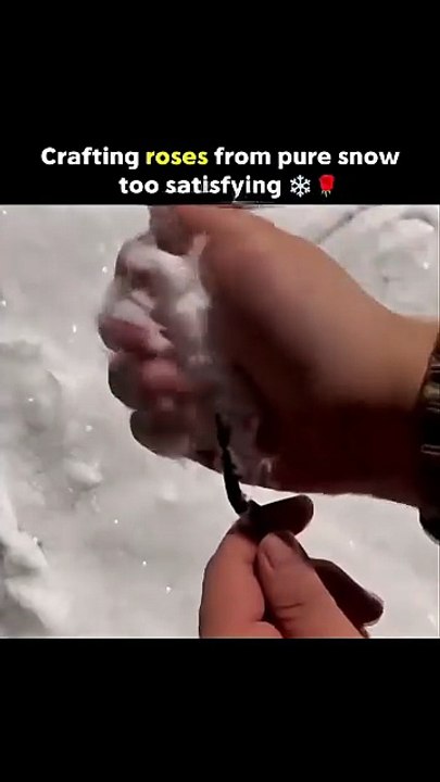 Crafting roses from pure snow too satisfying 🥹❤️
