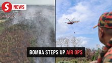 Bomba drops 33,000 litres of water over Johor peat fire
