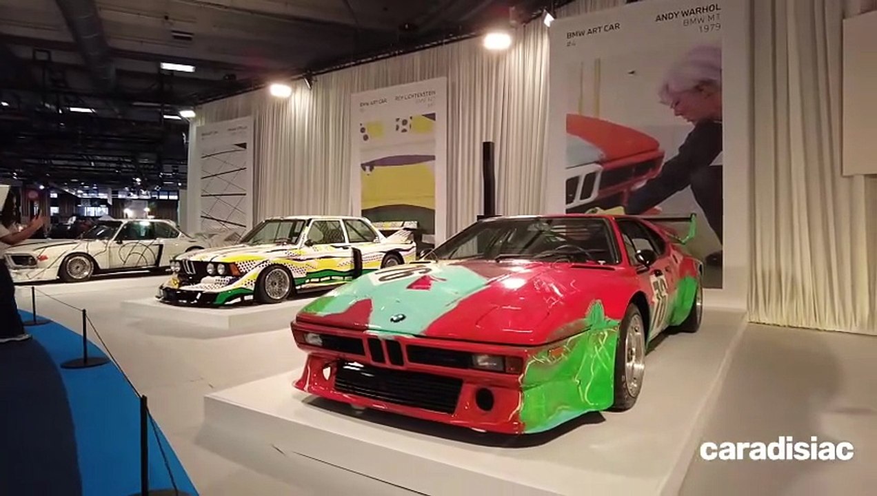 Des œuvres d'art roulantes : les "Art Cars" des 24h du Mans sont les stars du stand BMW au salon Rétromobile