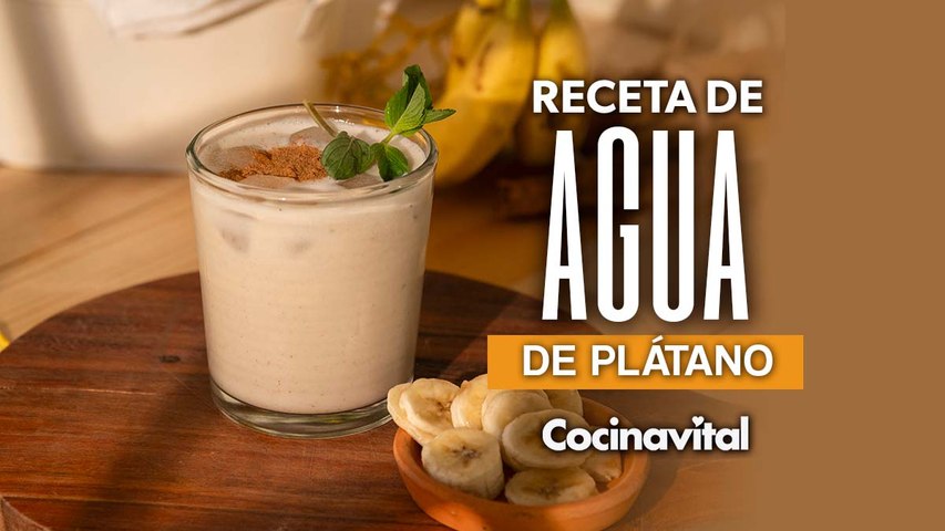 Receta de agua de plátano, estilo La Michoacana