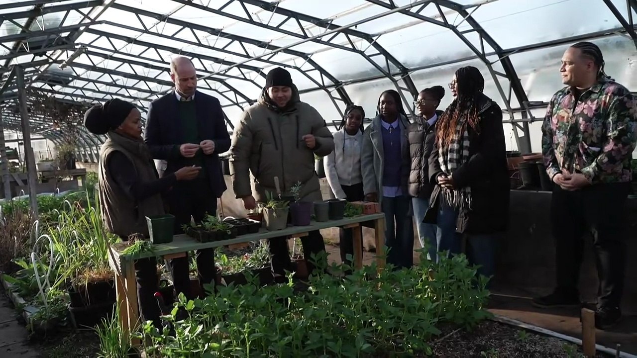 William gets his hands dirty during youth programme visit