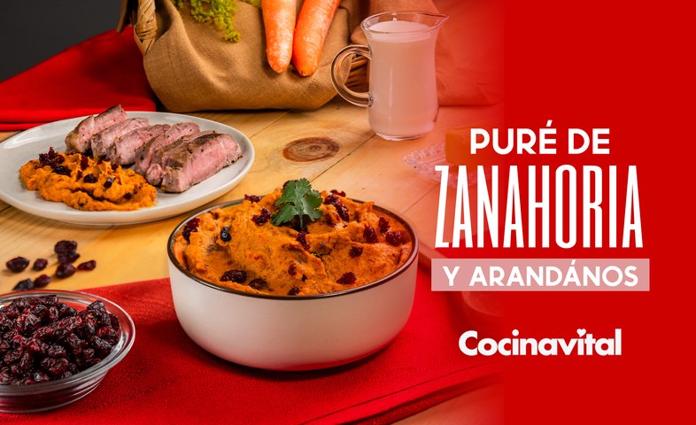 Receta de puré de zanahoria y arándanos