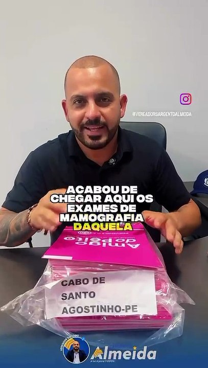 Vídeo de vereador publicado em suas redes sociais sobre resultado de exame de mamografia