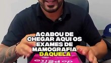 Vídeo de vereador publicado em suas redes sociais sobre resultado de exame de mamografia
