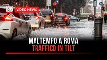 Maltempo a Roma, traffico in tilt