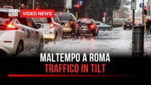 Maltempo a Roma, traffico in tilt