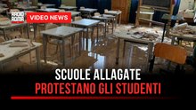 Scuole allagate, protestano gli studenti