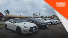 Kereta Roll Royce antara yang disita dalam operasi JPJ