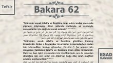 Esad Mansur - Bakara Suresi Tefsiri 62