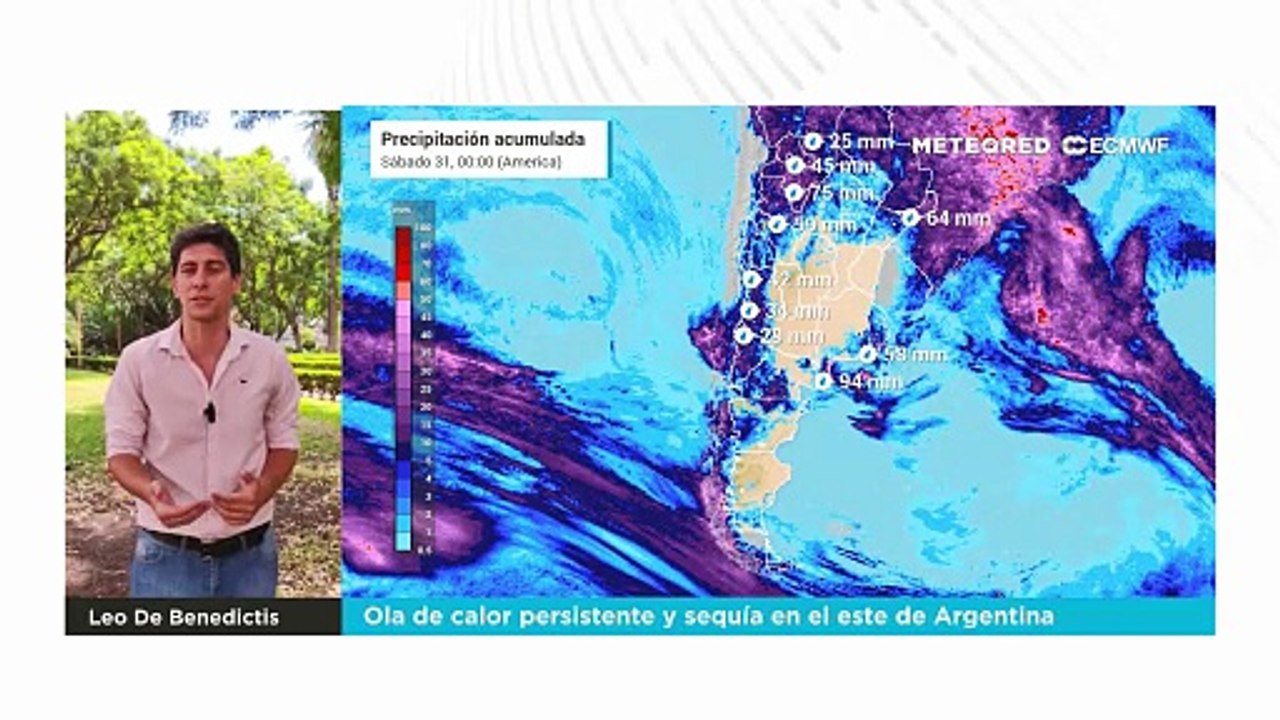 Ola de calor persistente y sequía en el este de Argentina