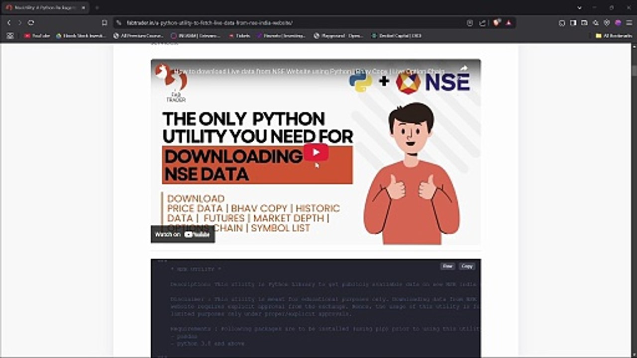 How to extract Insider Trading data from NSE website using python