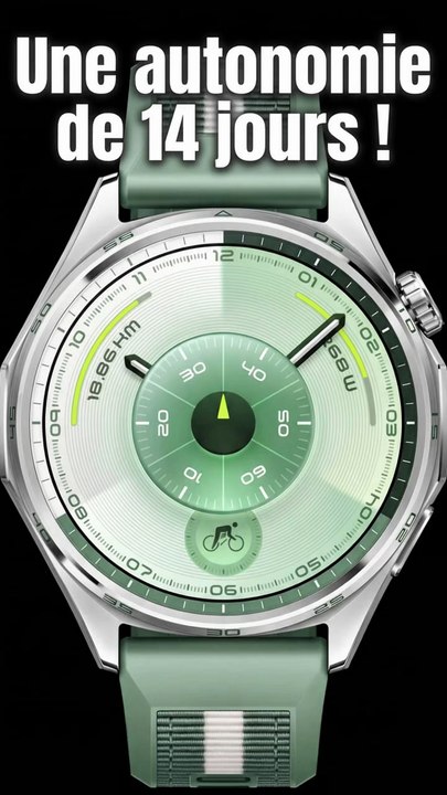 La Huawei Watch GT 6 propose un suivi complet (cardio, sommeil, SpO₂), un GPS très précis, plus de 100 sports dont le ski, et jusqu’à 2 semaines d’autonomie — 21 jours pour la version Pro. Une montre sportive très endurante pour 229 €.