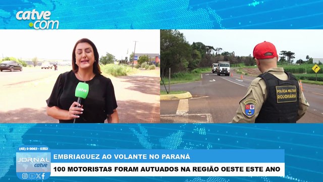 Em 2026, 100 motoristas já foram autuados por embriaguez ao volante no Oeste do PR