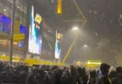 VIDEO FCIN1908 / Borussia Dortmund-Inter, fuori dal Signal Iduna Park inizia anche a nevicare